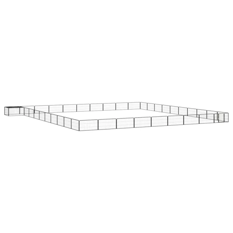 Šunų aptvaras, 40 segmentų, juodas, 100x50cm, plienas