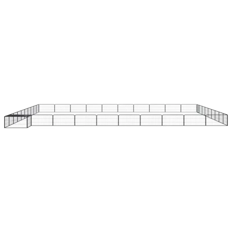Šunų aptvaras, 40 segmentų, juodas, 100x50cm, plienas
