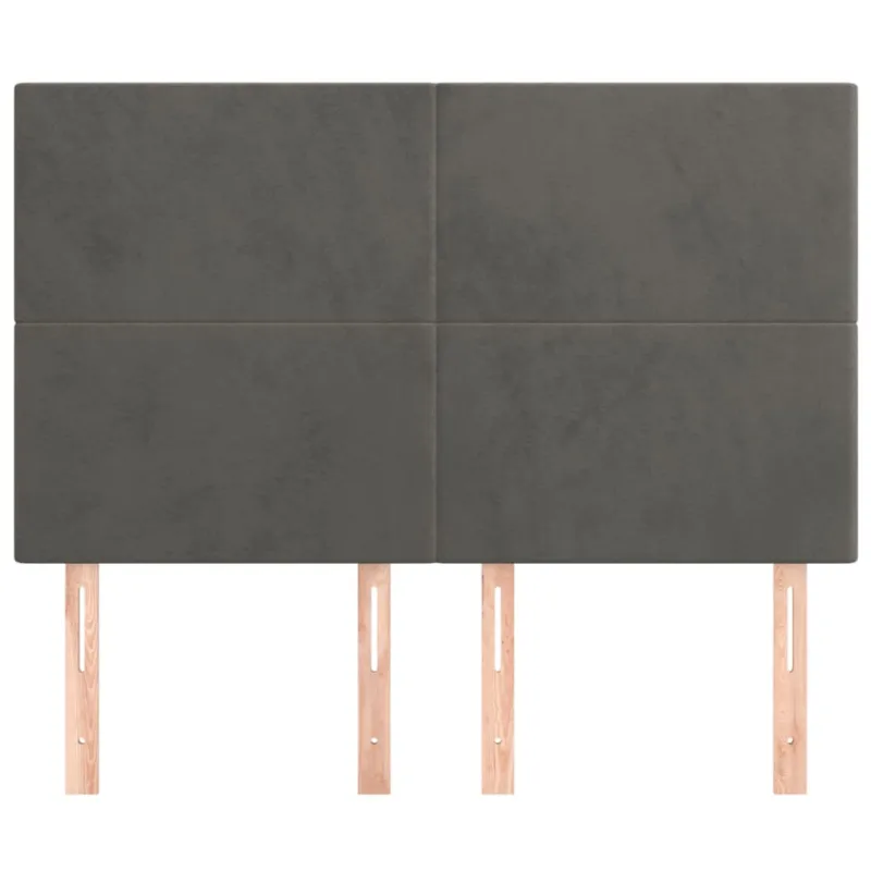 Galvūgalis, tamsiai pilkas, 144x5x118/128 cm, aksomas