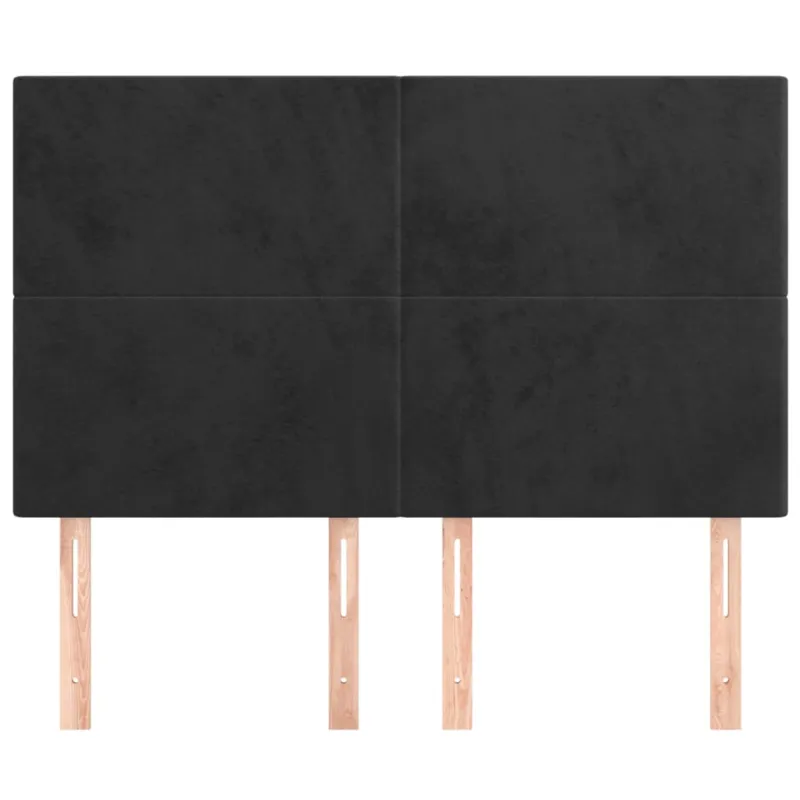 Galvūgalis, juodas, 144x5x118/128 cm, aksominis