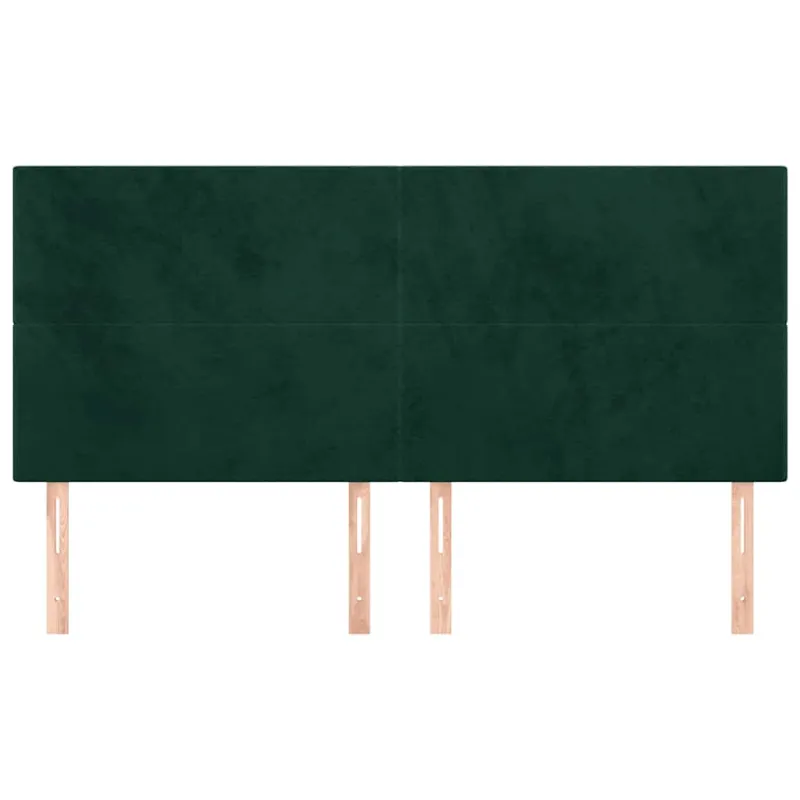 Galvūgalis, tamsiai žalias, 160x5x118/128 cm, aksominis