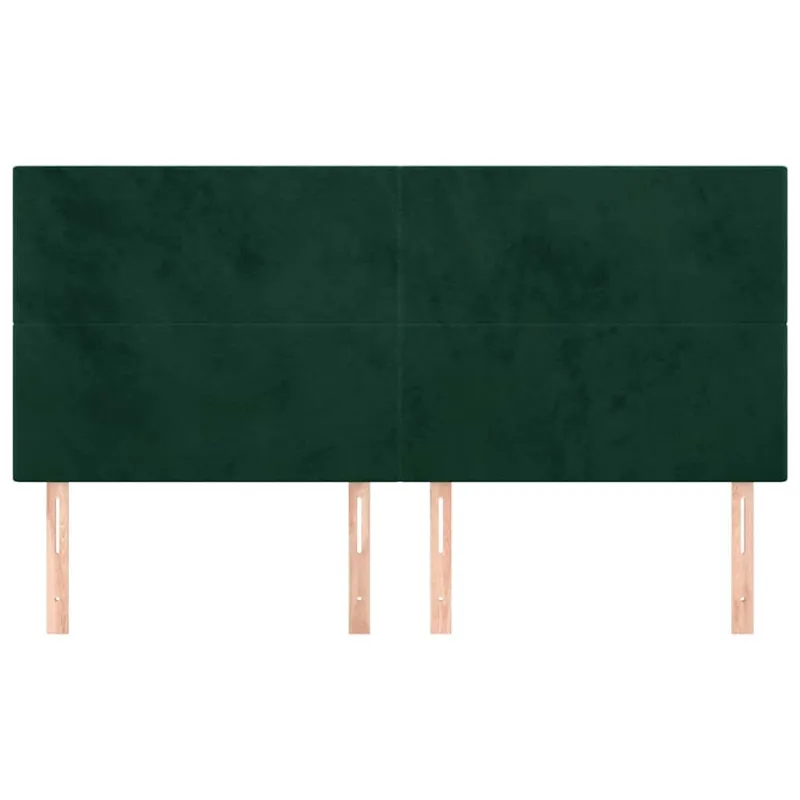 Galvūgalis, tamsiai žalias, 180x5x118/128 cm, aksominis