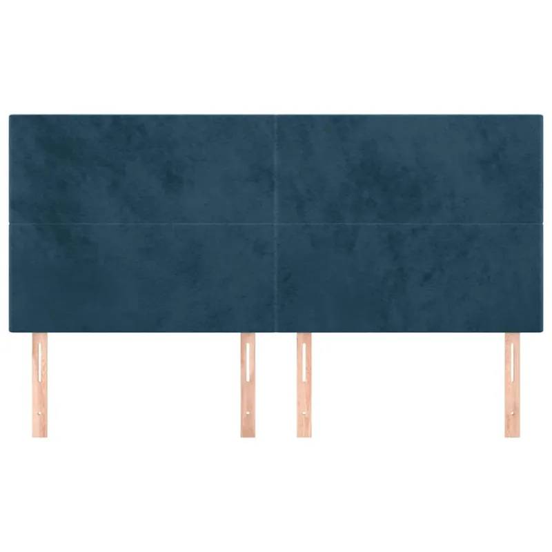 Galvūgalis, tamsiai mėlynas, 200x5x118/128 cm, aksominis
