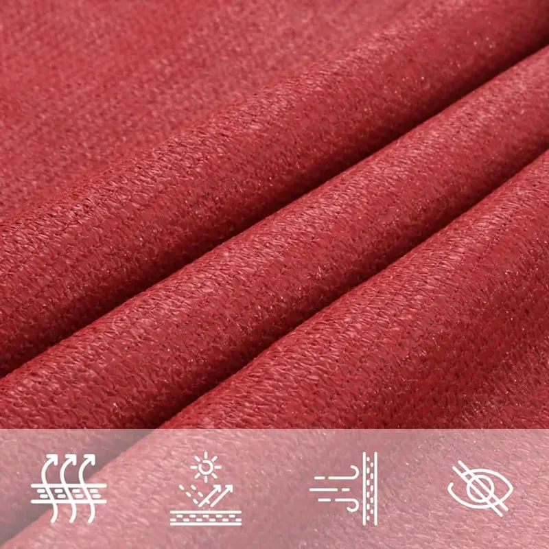 Uždanga nuo saulės, raudonos spalvos, 2x4,5m, HDPE, 160g/m²