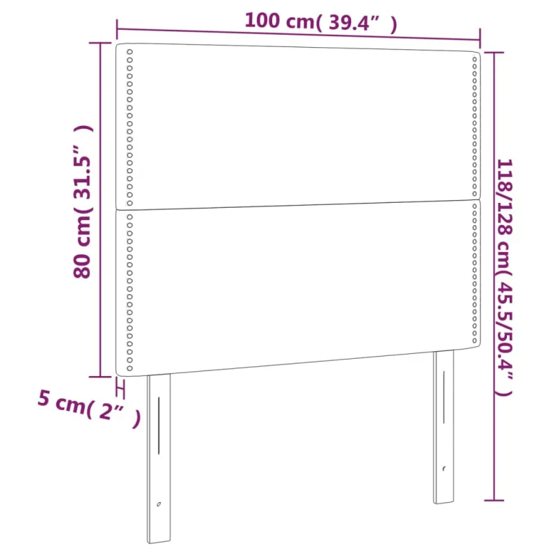 Galvūgalis, juodas, 100x5x118/128 cm, audinys