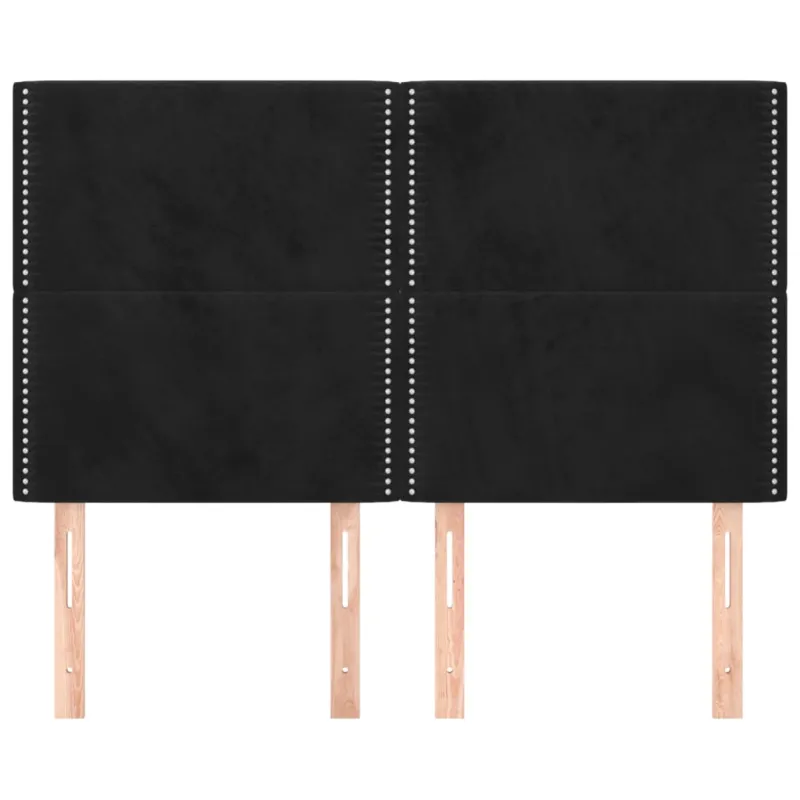 Galvūgalis, juodas, 144x5x118/128 cm, aksominis