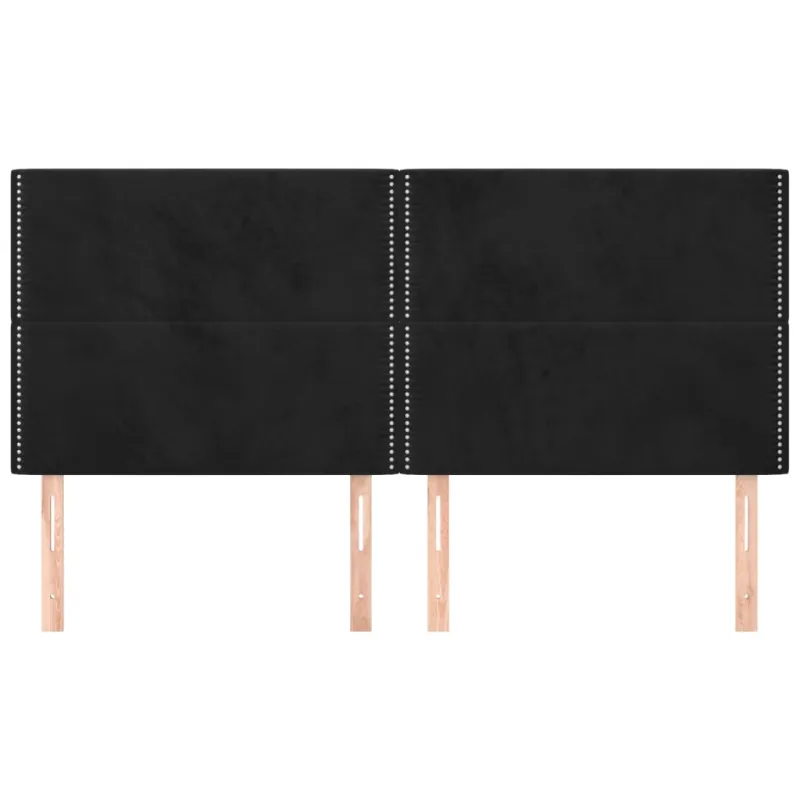 Galvūgalis, juodas, 160x5x118/128 cm, aksominis