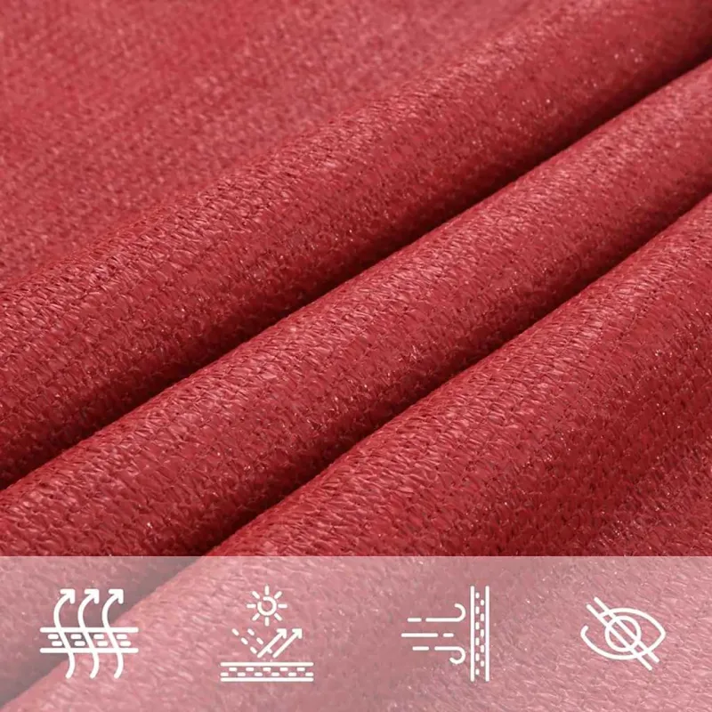 Uždanga nuo saulės, raudonos spalvos, 3x6m, HDPE, 160g/m²