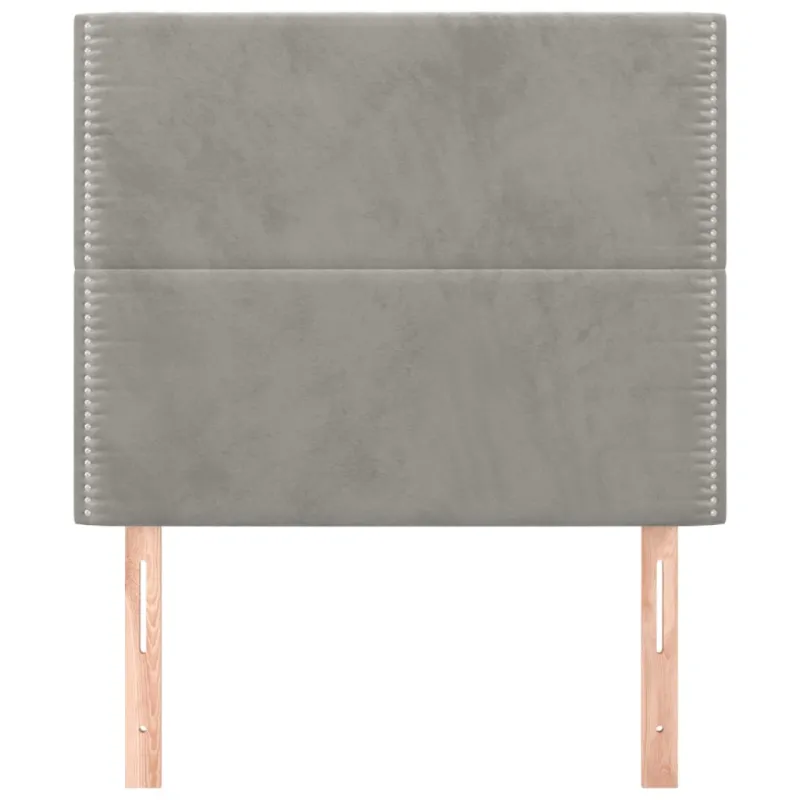Galvūgalis, šviesiai pilkas, 100x5x118/128 cm, aksomas