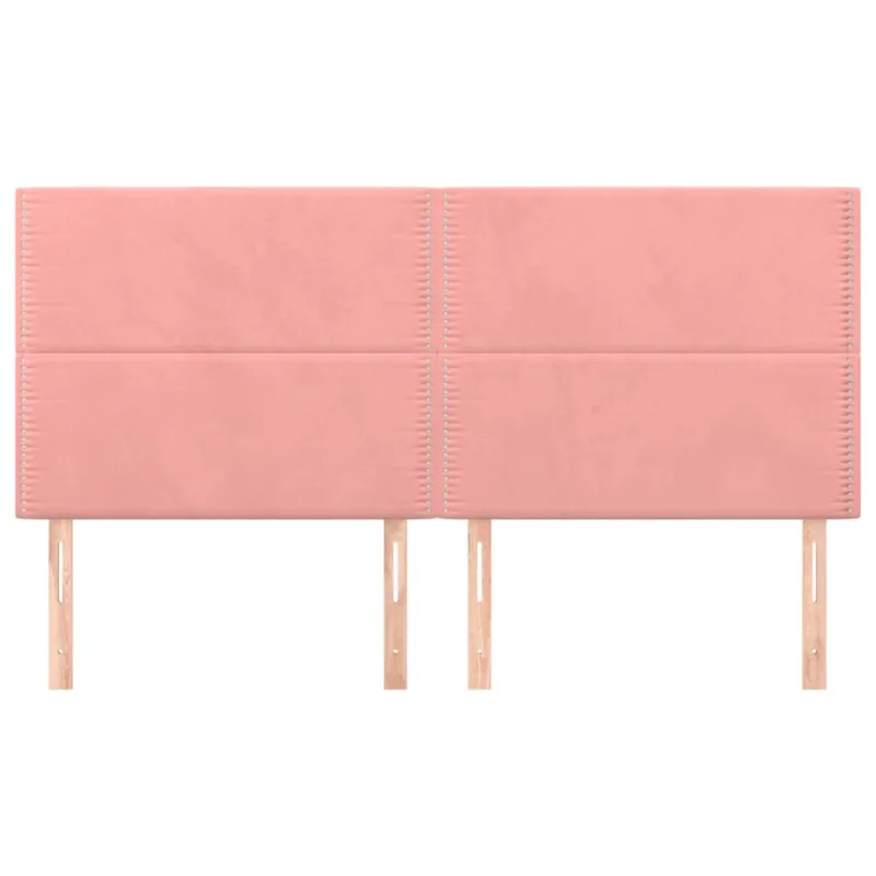 Galvūgalis, rožinis, 160x5x118/128 cm, aksomas