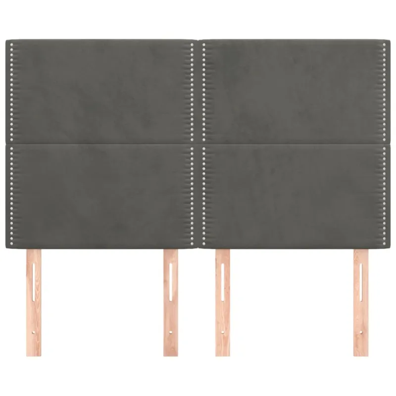 Galvūgalis, tamsiai pilkas, 144x5x118/128 cm, aksomas