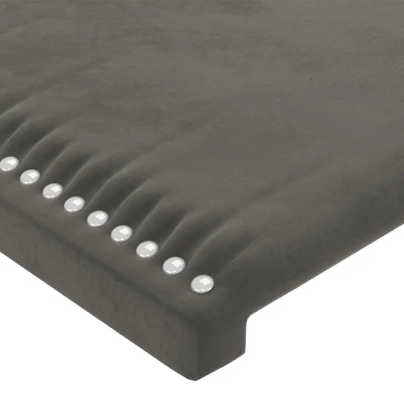 Galvūgalis, tamsiai pilkas, 160x5x118/128 cm, aksomas