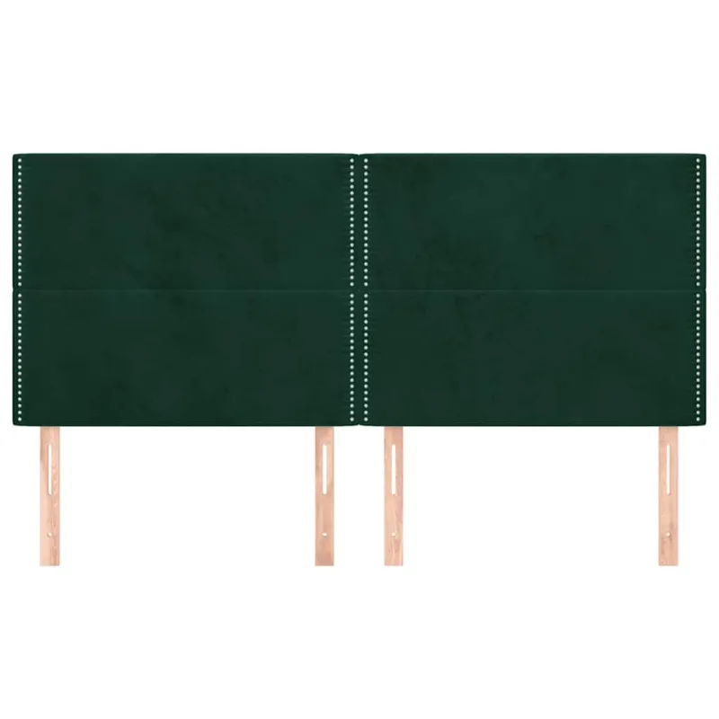 Galvūgalis, tamsiai žalias, 180x5x118/128 cm, aksominis