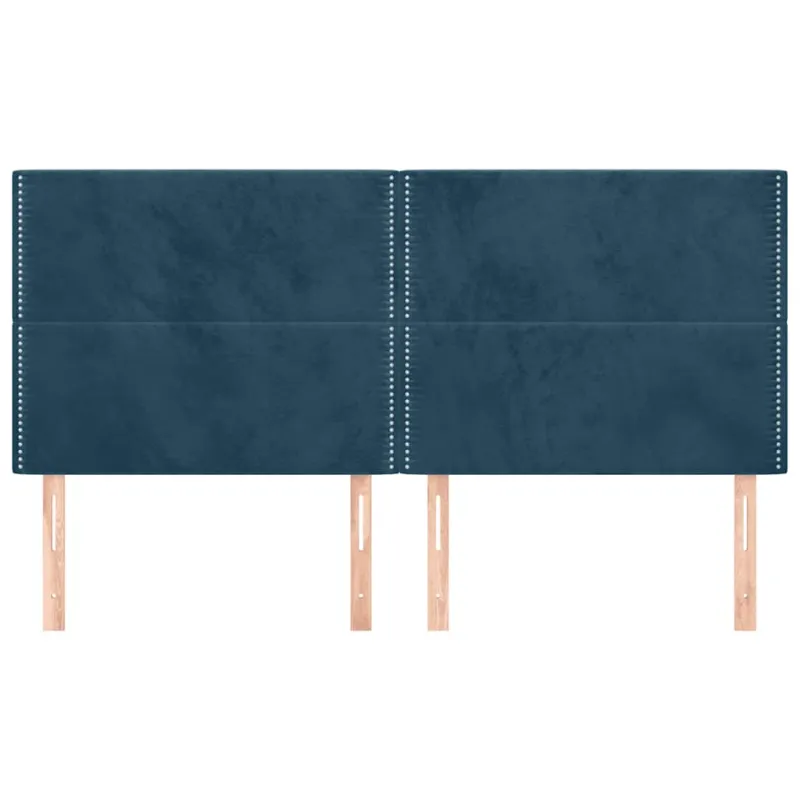 Galvūgalis, tamsiai mėlynas, 200x5x118/128 cm, aksominis