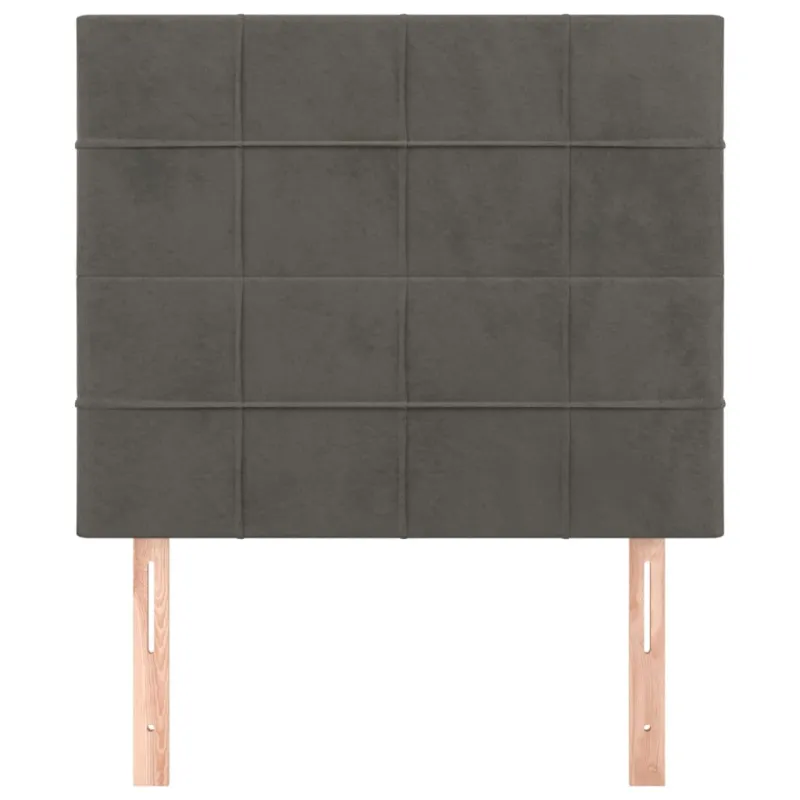 Galvūgalis, tamsiai pilkas, 100x5x118/128 cm, aksomas