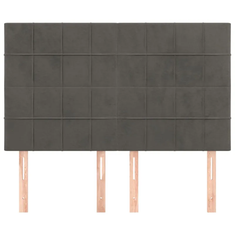 Galvūgalis, tamsiai pilkas, 144x5x118/128 cm, aksomas