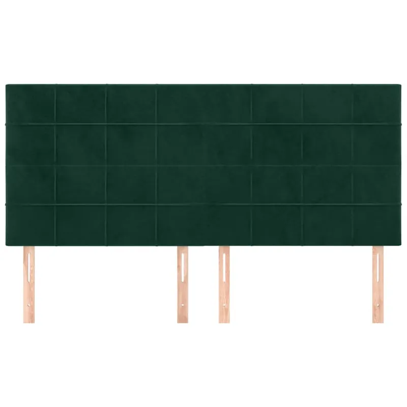 Galvūgalis, tamsiai žalias, 160x5x118/128 cm, aksominis