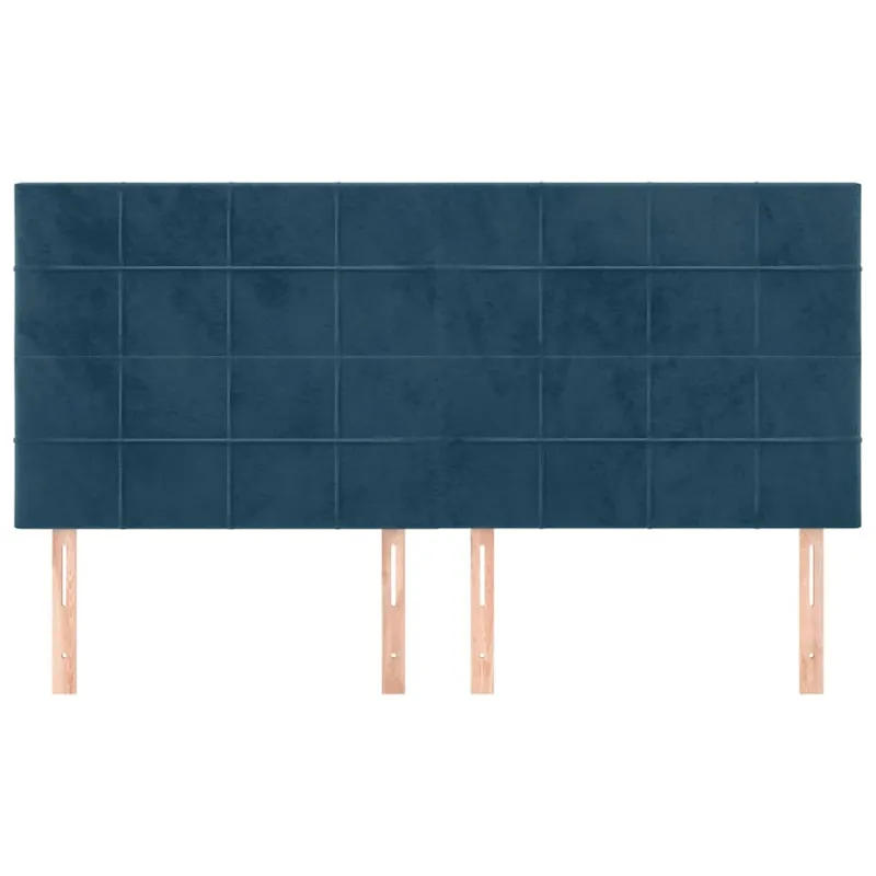 Galvūgalis, tamsiai mėlynas, 160x5x118/128 cm, aksominis