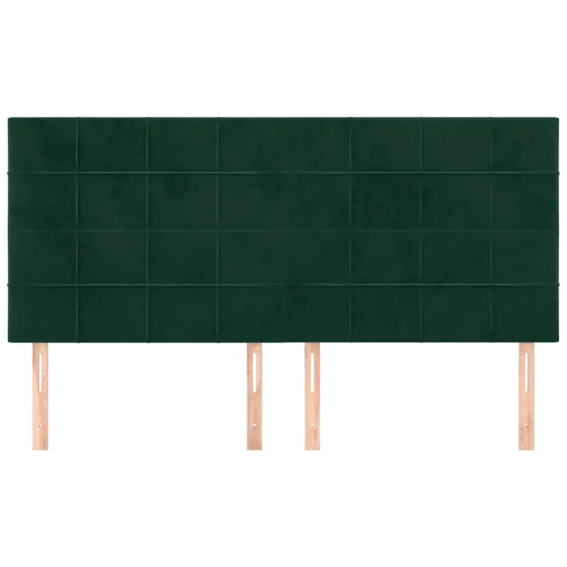 Galvūgalis, tamsiai žalias, 180x5x118/128 cm, aksominis