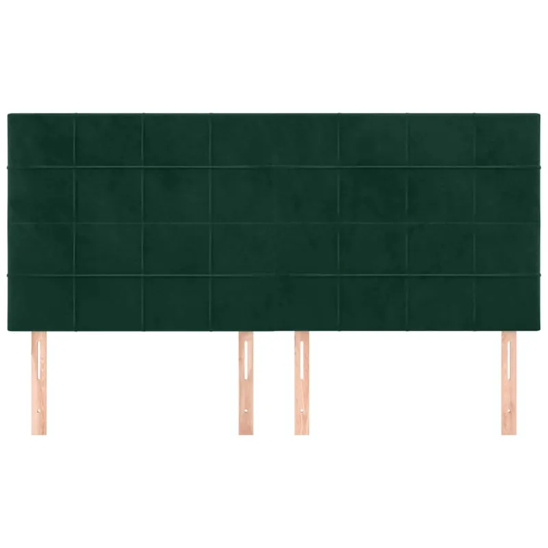 Galvūgalis, tamsiai žalias, 200x5x118/128 cm, aksomas