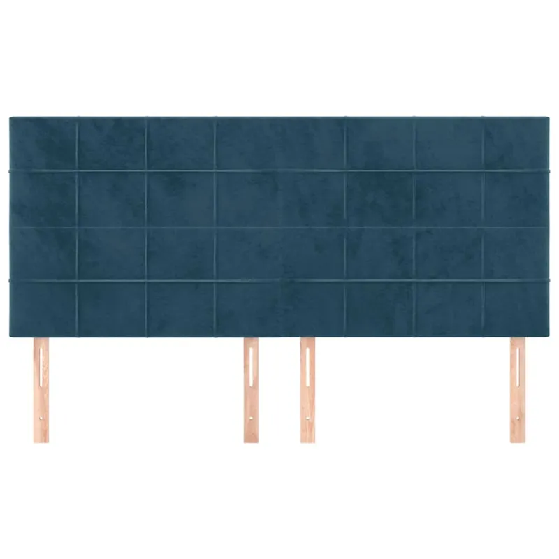 Galvūgalis, tamsiai mėlynas, 200x5x118/128 cm, aksominis