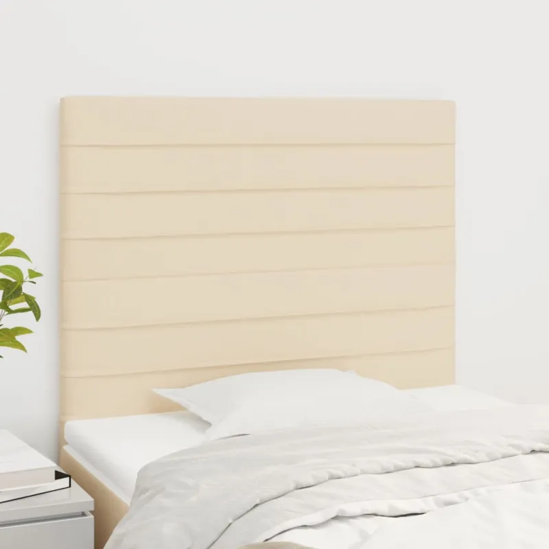 Galvūgalis, kreminės spalvos, 80x5x118/128 cm, audinys