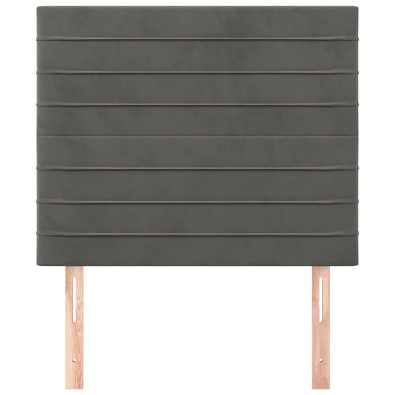 Galvūgalis, tamsiai pilkas, 100x5x118/128 cm, aksomas