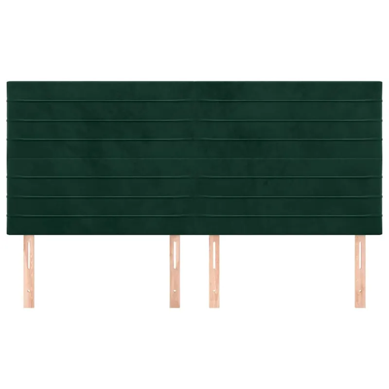 Galvūgalis, tamsiai žalias, 160x5x118/128 cm, aksominis