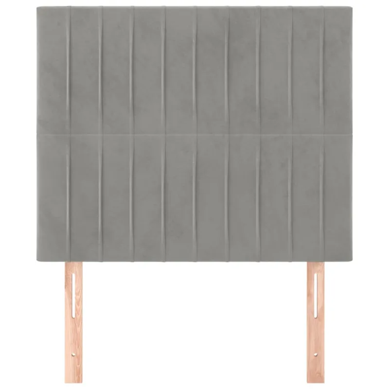 Galvūgalis, šviesiai pilkas, 90x5x118/128 cm, aksomas
