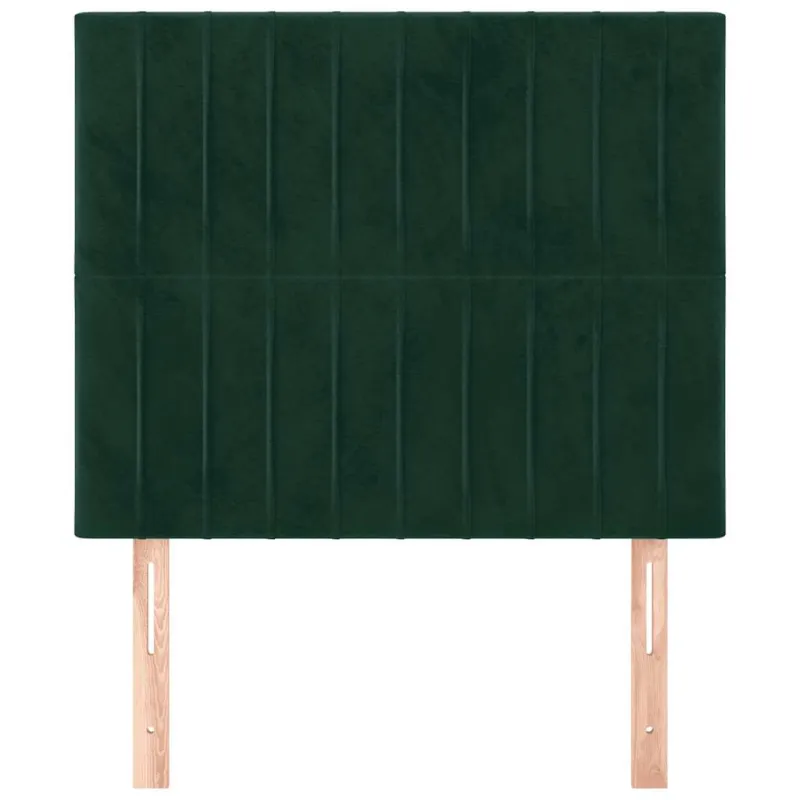 Galvūgalis, tamsiai žalias, 90x5x118/128 cm, aksominis