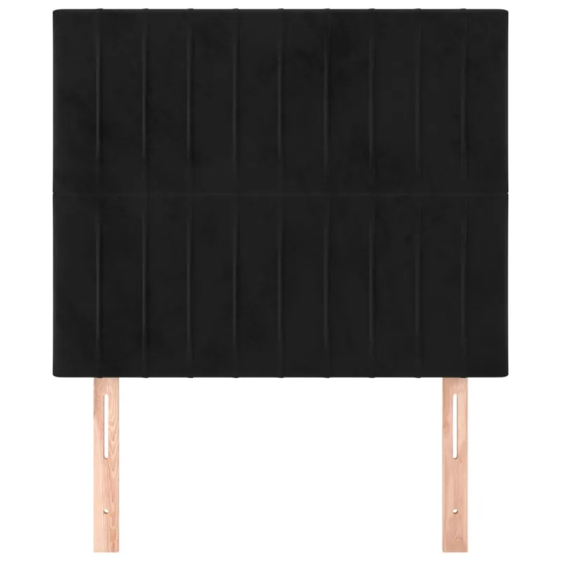 Galvūgalis, juodas, 100x5x118/128 cm, aksomas