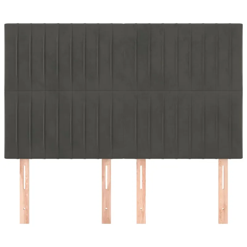 Galvūgalis, tamsiai pilkas, 144x5x118/128 cm, aksomas