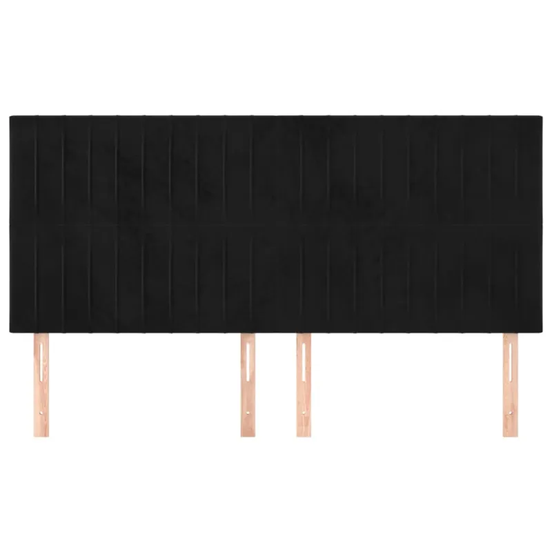 Galvūgalis, juodas, 160x5x118/128 cm, aksominis