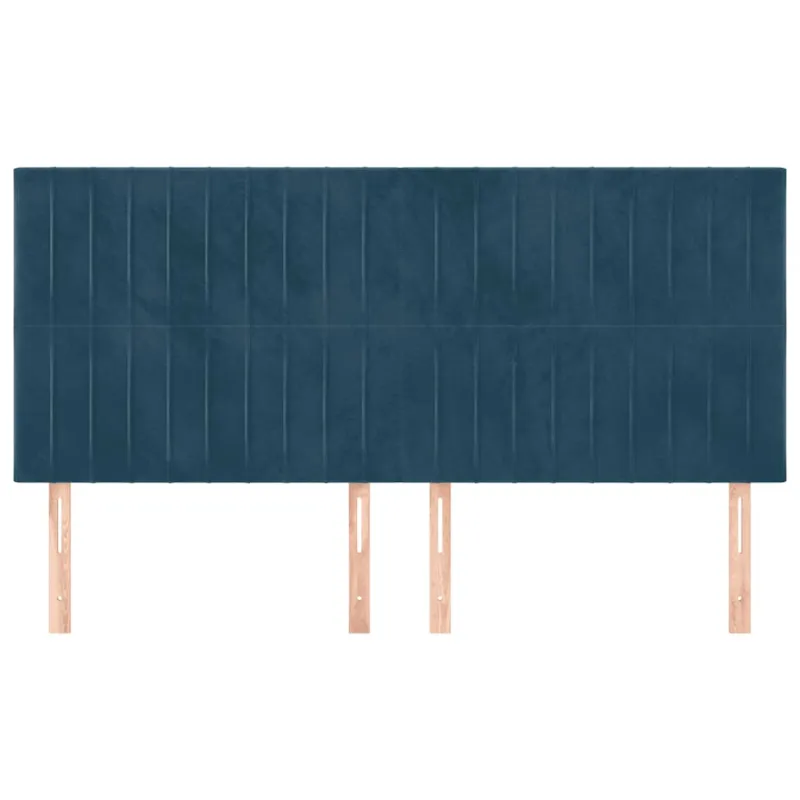 Galvūgalis, tamsiai mėlynas, 160x5x118/128 cm, aksominis
