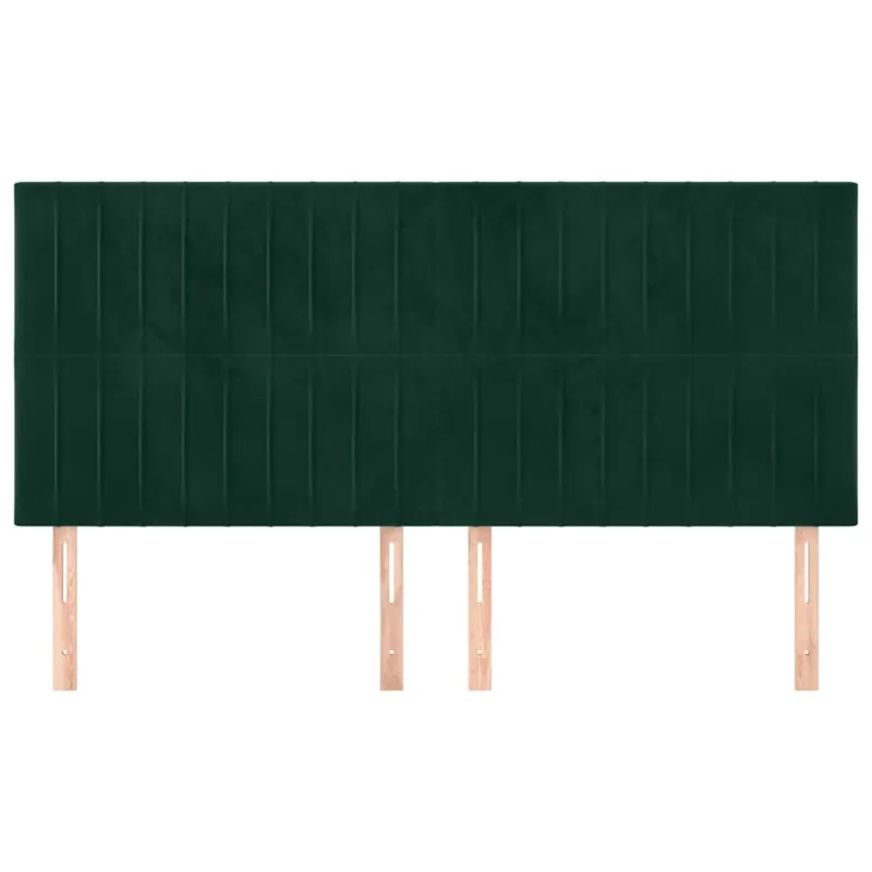 Galvūgalis, tamsiai žalias, 180x5x118/128 cm, aksominis