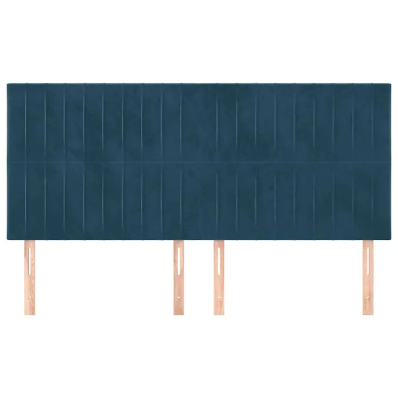 Galvūgalis, tamsiai mėlynas, 180x5x118/128 cm, aksominis