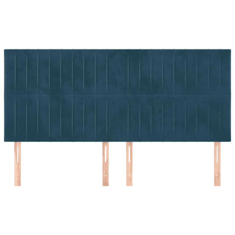 Galvūgalis, tamsiai mėlynas, 200x5x118/128 cm, aksominis