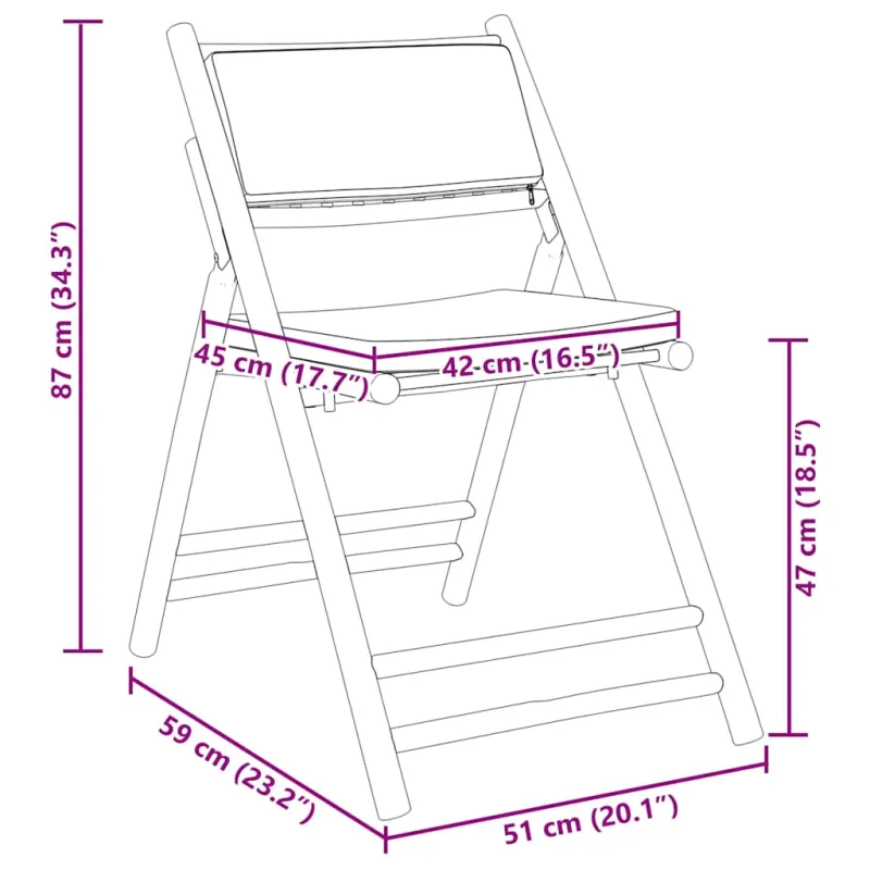 Bistro-Setti har grå puter, 3 deler, bambus