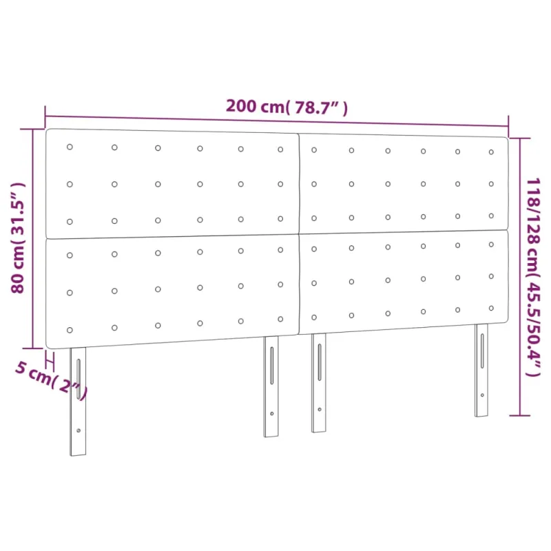 Galvūgalis, tamsiai rudas, 200x5x118/128 cm, audinys