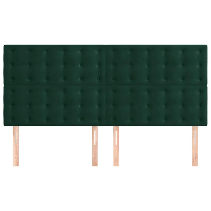 Galvūgalis, tamsiai žalias, 200x5x118/128 cm, aksomas