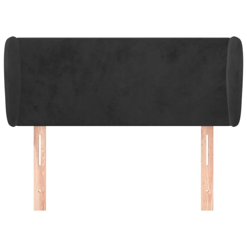 Galvūgalis su auselėmis, juodos spalvos,83x23x78/88 cm, aksomas