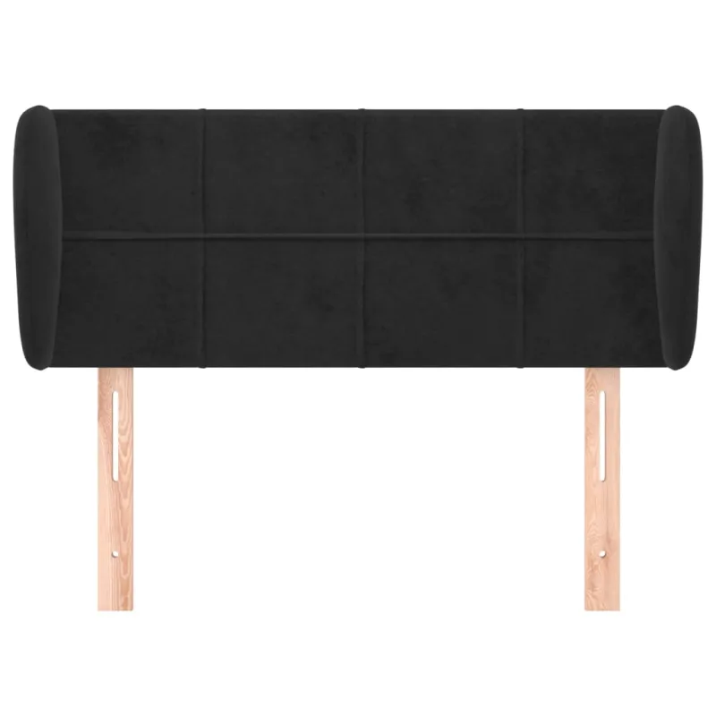 Galvūgalis su auselėmis, juodos spalvos,83x23x78/88 cm, aksomas