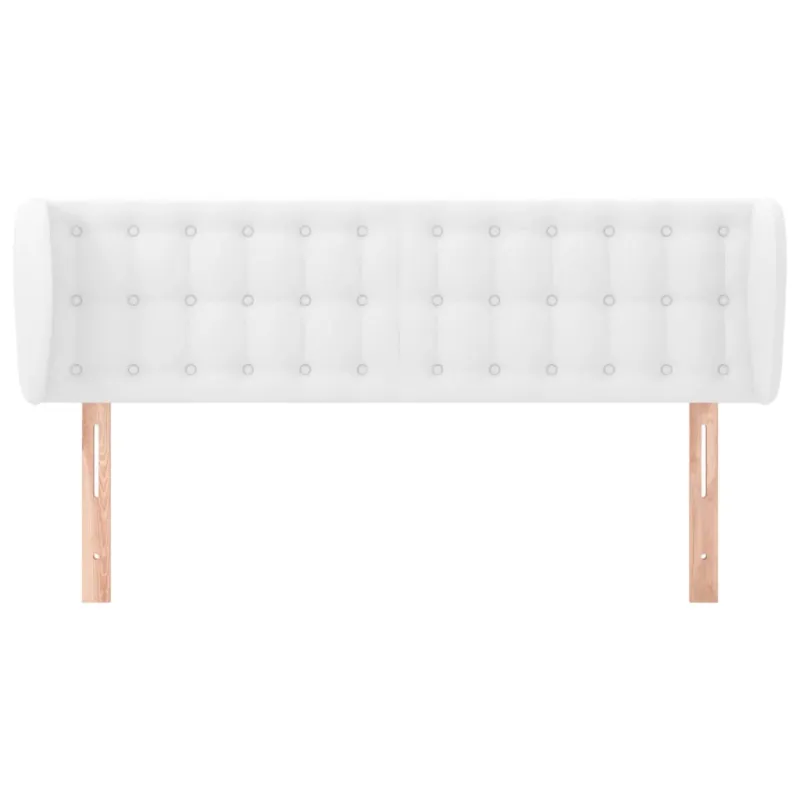 Galvūgalis su auselėmis, baltos,147x23x78/88cm, dirbtinė oda