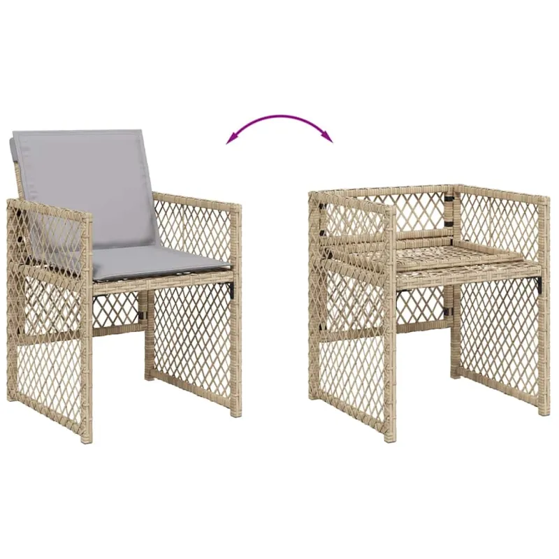 Sodo komplekti, 13 osaa, pehmusteet, hiekka, polyrattani
