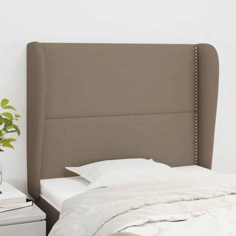 Galvūgalis su auselėmis, taupe, 103x23x118/128cm, audinys