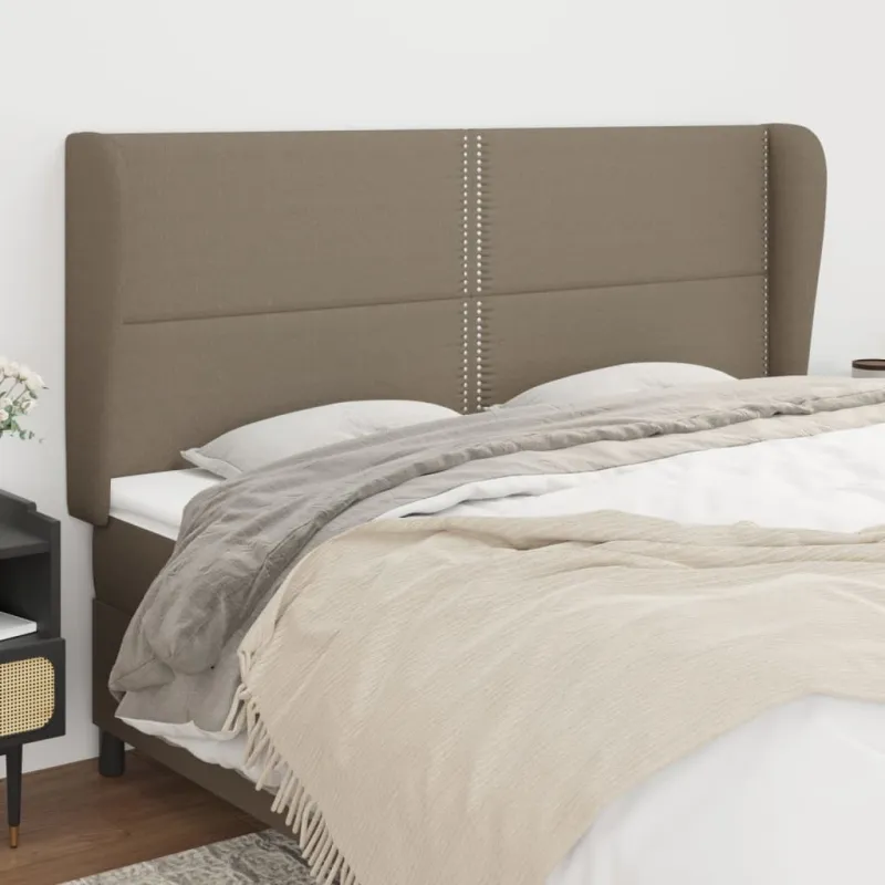 Galvūgalis su auselėmis, taupe, 203x23x118/128cm, audinys
