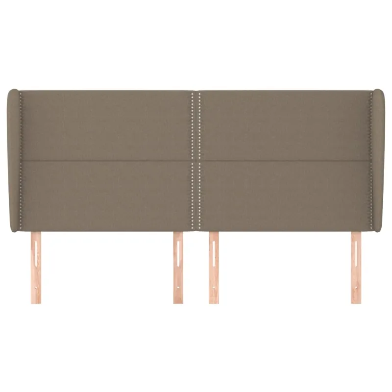 Galvūgalis su auselėmis, taupe, 203x23x118/128cm, audinys