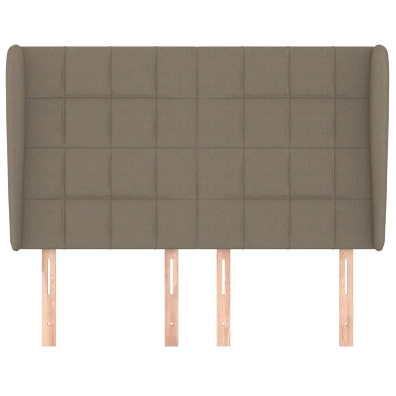 Galvūgalis su auselėmis, taupe, 147x23x118/128cm, audinys