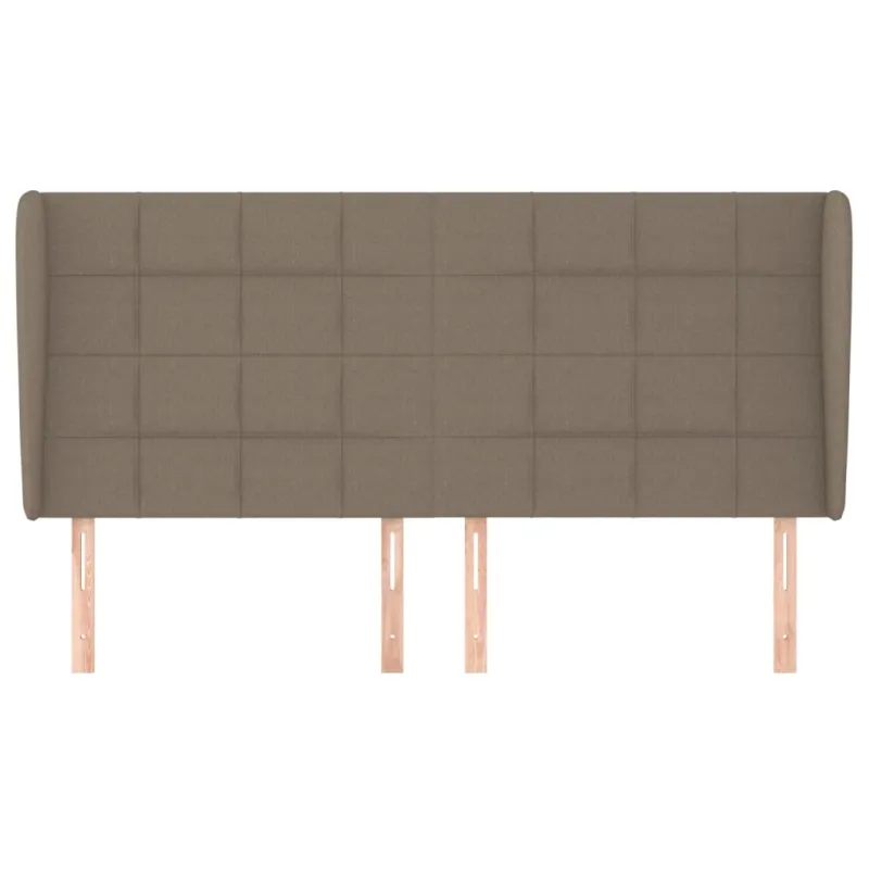 Galvūgalis su auselėmis, taupe, 203x23x118/128cm, audinys