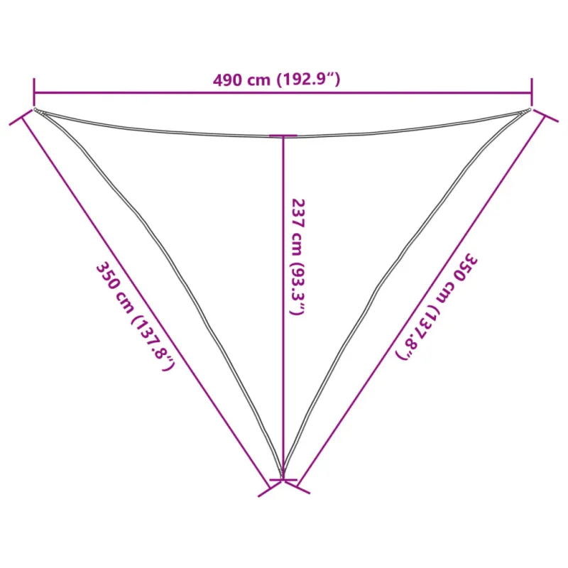 Uždanga nuo saulės, rudos spalvos, 3,5x3,5x4,9m, HDPE, 160g/m²